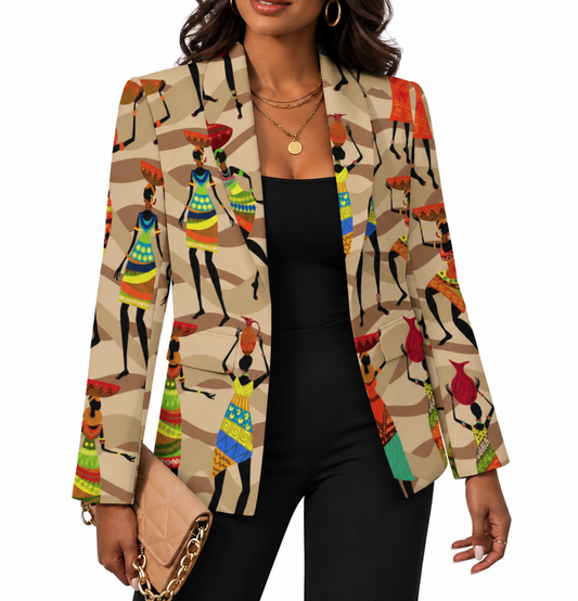 African Hustle Culture Women's Blazer